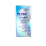 Prezervativo Invisible Invisible Regular Fit Normal, 10 unidades, Durex