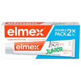 Elmex Caries Protection Junior, pasta dentífrica para niños, 6-12 años, 2 x 75 ml