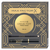 Set Max Factor, 2000 Calorie Black, máscara de pestañas, 9 ml + Cremepuff, translúcido 005, 14 g + Kohl Pencil, delineador de ojos, negro, 4 g