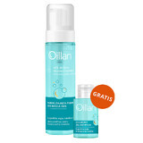 Oillan, mousse nettoyante prébiotique pour le corps, le visage et les cheveux 3en1, 200ml + gel nettoyant à l'huile, dès le 1er jour, 50ml gratuit