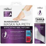 L'Biotica set, exfoliating mask for heels, exfoliating scrub for toughness, 18 g + professional foot scrub with mini files, 1 pc