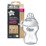 Biberon Closer to Nature en PP avec tétine en silicone, 260 ml, +0 mois, Tommee Tippee