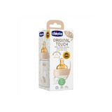 Chicco Original Touch - Biberon Vetro da 150ml Flusso Lento in Caucciù, 1 Pezzo