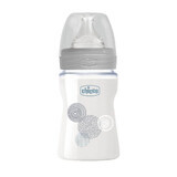 Biberón Bienestar, tetina de silicona, flujo normal, unisex, 150ml, +0 meses, Chicco