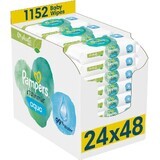 Pampers Harmonie Aqua Plastic Vrije Natte Doekjes 24 x 48 stuks