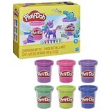 Set de 6 cajas de pasta de modelar con purpurina, +2 años, Play Doh