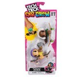 Set cu 2 Mini Skateboard si 2 figurine cu casca mov si alba Sk8 Crew, 9.6 cm, 5 ani+, Tech Dech