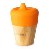 Taza de bambú con pico, 190ml, Naranja, Eco Rascals