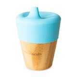 Taza de bambú con pico, azul, 190ml, Eco Rascals