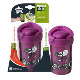 Taza grande con tapa de tortuga No Knock morada, 18 meses+, 300 ml, Tommee Tippee