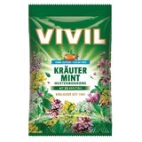 Bonbons sans sucre aux herbes naturelles et à la menthe, 60 g, Vivil