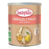 Cereales ecológicos con 3 frutas y quinoa, 220 g, Babybio