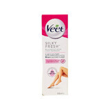 Crema depilatoare pentru piele normala, 100 ml, Veet Silky Fresh