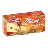 Desert cu banane, mere, biscuit si miere Merenda, +6 luni, 3x 120 g, Plasmon