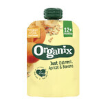 Snack ecológico de avena, albaricoques y plátanos, 100 gr, Organix