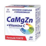 CaMgZn + Vitamina C Forte, 20 sobres, Zdrovit