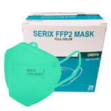 Mascarillas de protección FFP2, verde, 20 uds, Serix