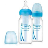 Confezione di biberon blu Opzioni PP, +0mesi, 120ml, 2pz, Dr. Browns