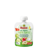 Purée de pommes et de poires bio au yaourt Tasty Turtle, 85g, Holle