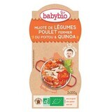 Menú puré ecológico de verduras, quinoa y pollo, +12meses, 2X200g, BabyBio