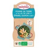 Biologische spinazie en zalmpuree, +8 maanden, 2X200g, BabyBio