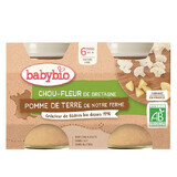 Puré de coliflor y patatas, 2x130g, Babybio