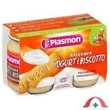 Puré de yogur con galletas, +6 meses, 2x120 g, Plasmon