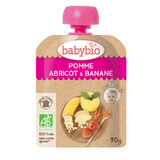 Puré de manzana, albaricoque y plátano, 90 gr, Babybio