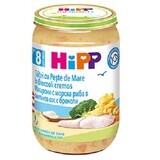 Puré de fideos con crema de pescado y brécol, +8 meses, 220 g, Hipp