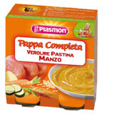 Menú puré con ternera, verduras y pasta, +6 meses, 190 gr, Plasmon