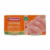 Homogenized turkey meat puree, +4 months, 2x 80g, Plasmon