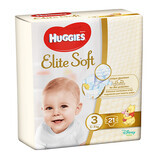 Pañales Elite Soft Nº 3, 5-9 kg, 21 unidades, Huggies