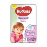 Pañal Pants Soft Comfort Girl No. 4, 9 -14 Kg, 36 piezas, Huggies