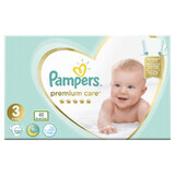 Pañales Premium Care No. 3, 6-10 Kg, 120 piezas, Pampers