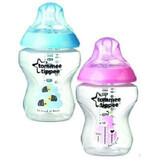 Set van 2 gedecoreerde PP-flessen, 260 ml, +0 maanden, 42252181, Tommee Tippee