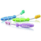 Set de 3 cepillos de dientes, 3 etapas, Nuby