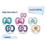 Meerkleurige fopspenen met ring + Steribox, Talia 3, 2 stuks, Baby Nova