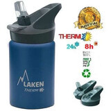 Edelstahlthermoskanne mit Automatikdeckel Jannu Blue, 350ml, Laken