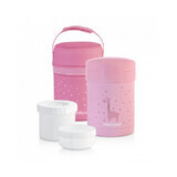 Thermos per alimenti solidi rosa, 700 ml, Miniland