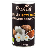 Azúcar flor de coco ecológico, 270 gr, Pronat