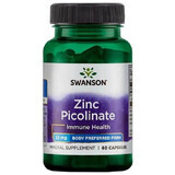 Picolinato de zinc 22 mg, 60 cápsulas, Swanson