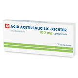 Ácido acetilsalicílico 100 mg, 30 comprimidos, Gedeon Richter Rumanía