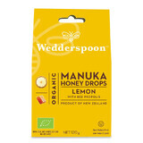 Caramelo ecológico con miel de manuka, limón y propóleo, 120 g, Wedderspoon