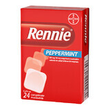 Rennie Peppermint, 24 compresse masticabili, Bayer