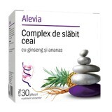 Complex de slăbit ceai cu ginseng și ananas, 30 plicuri, Alevia