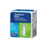 Pruebas de glucosa en sangre Contour Plus, 50 unidades, Ascensia Diabetes Care