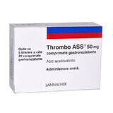 Thrombo Ass 50mg, 100 comprimidos gastrorresistentes, Lannacher