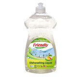 Detergente líquido para botellas y botes con esencia natural de pera BIO, 739 ml, Friendly Organic