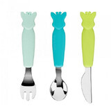 Set di 3 posate con manici in silicone Girafa Sophie, Fresh Touch, Vulli