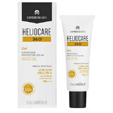 Heliocare 360° Gel SPF50+ Protezione Solare Viso Corpo Pelle Normale Mista, 50ml